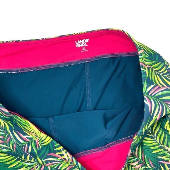 Landsend palm print athletic skorts‎ Sz 2X running hiking gym - Picture 3 of 7